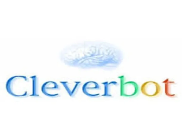 A web browser window showing the Cleverbot chat interface with a text input field