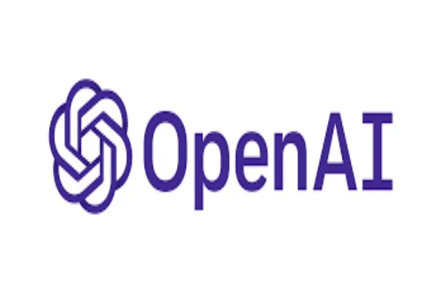 Group photo of people at a conference or office setting, or the OpenAI logo on a plain background