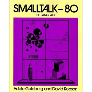 A computer screen showing a Smalltalk-72 programming environment, or researchers working at a terminal at Xerox PARC