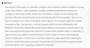 Solutions to Analogy Problems